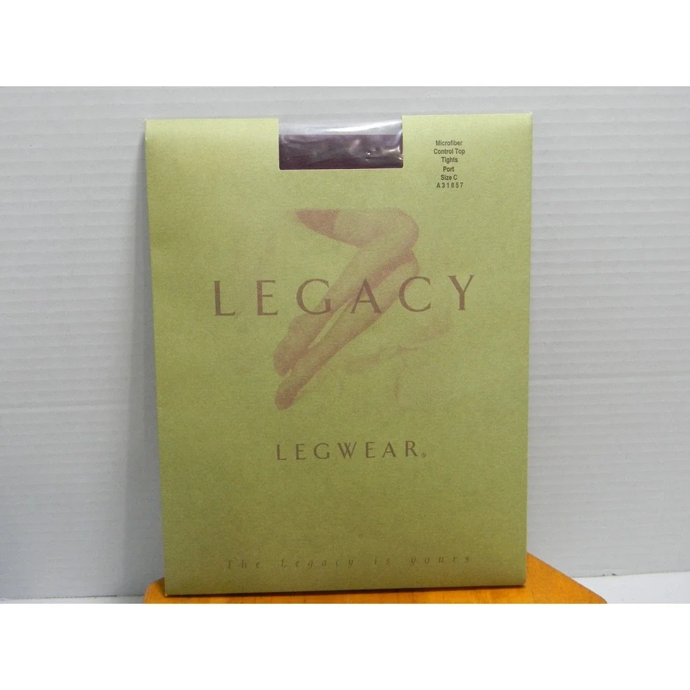 Legacy Legwear Microfiber Control Top Tights Port Size C A31857 QVC NWT USA